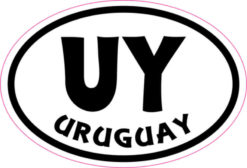 Oval UY Uruguay sticker