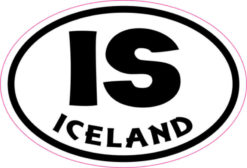 Oval IS Iceland sticker