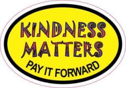 3in x 2in Kindness Matters Sticker Vinyl Cup Decal Vehicle Bumpe