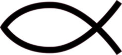 christian fish sticker