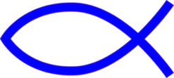 christian fish sticker