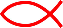 christian fish sticker