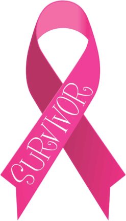 Breast Cancer Survivor Ribbon Vinyl Sticker