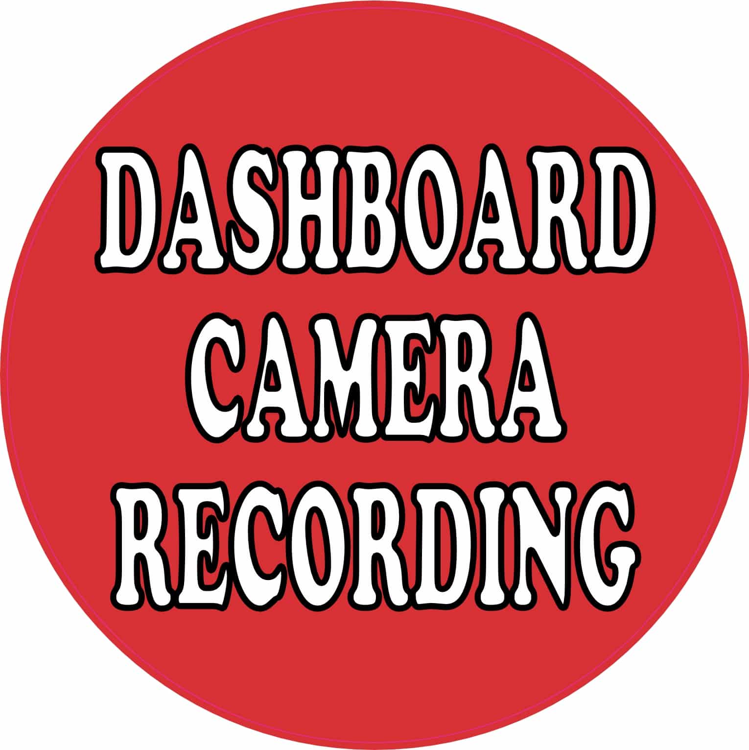 5X5 Recording Dashboard Camera Sticker Car Bumper Stickers Vinyl Cup Decal