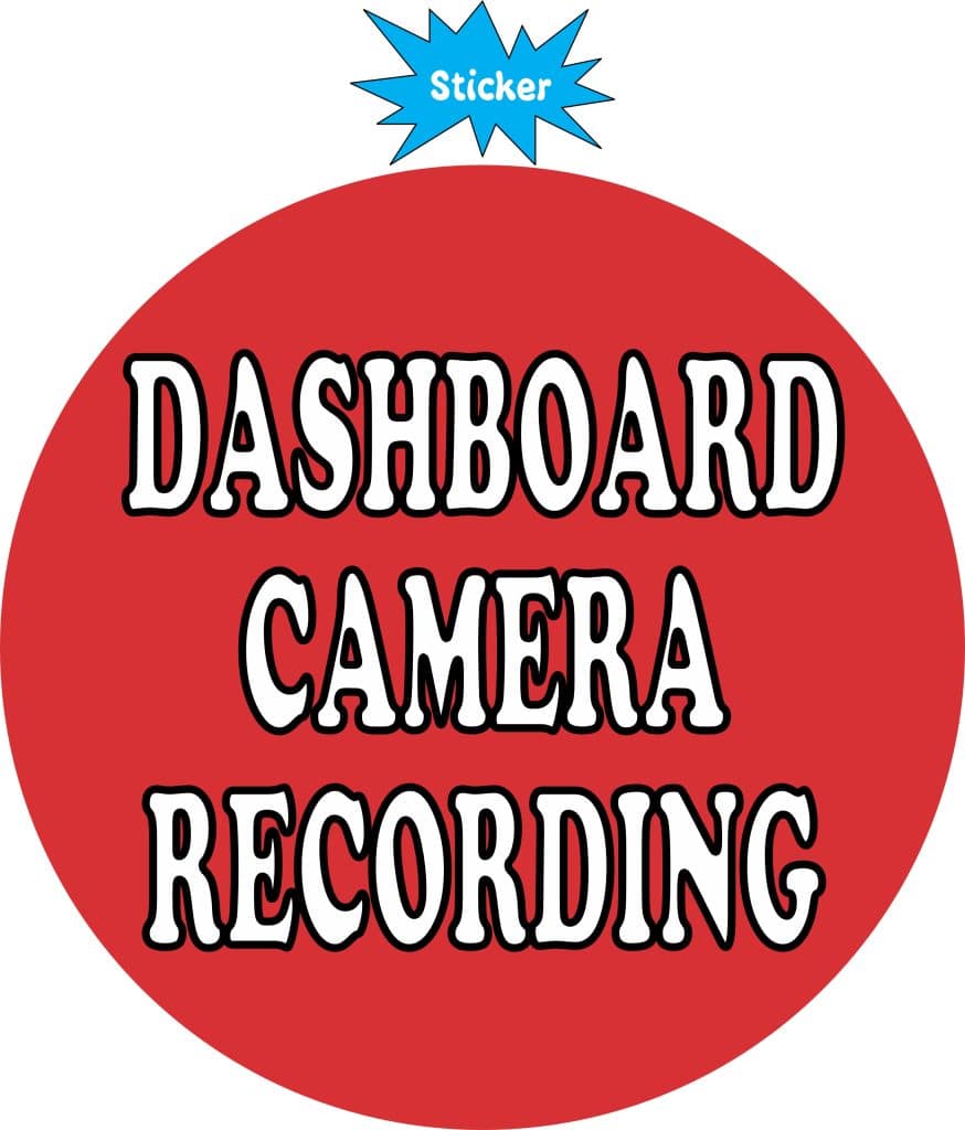 5X5 Recording Dashboard Camera Sticker Car Bumper Stickers Vinyl Cup ...