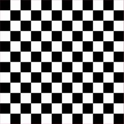 Black Checkered Hobby Cutter Vinyl Sticker