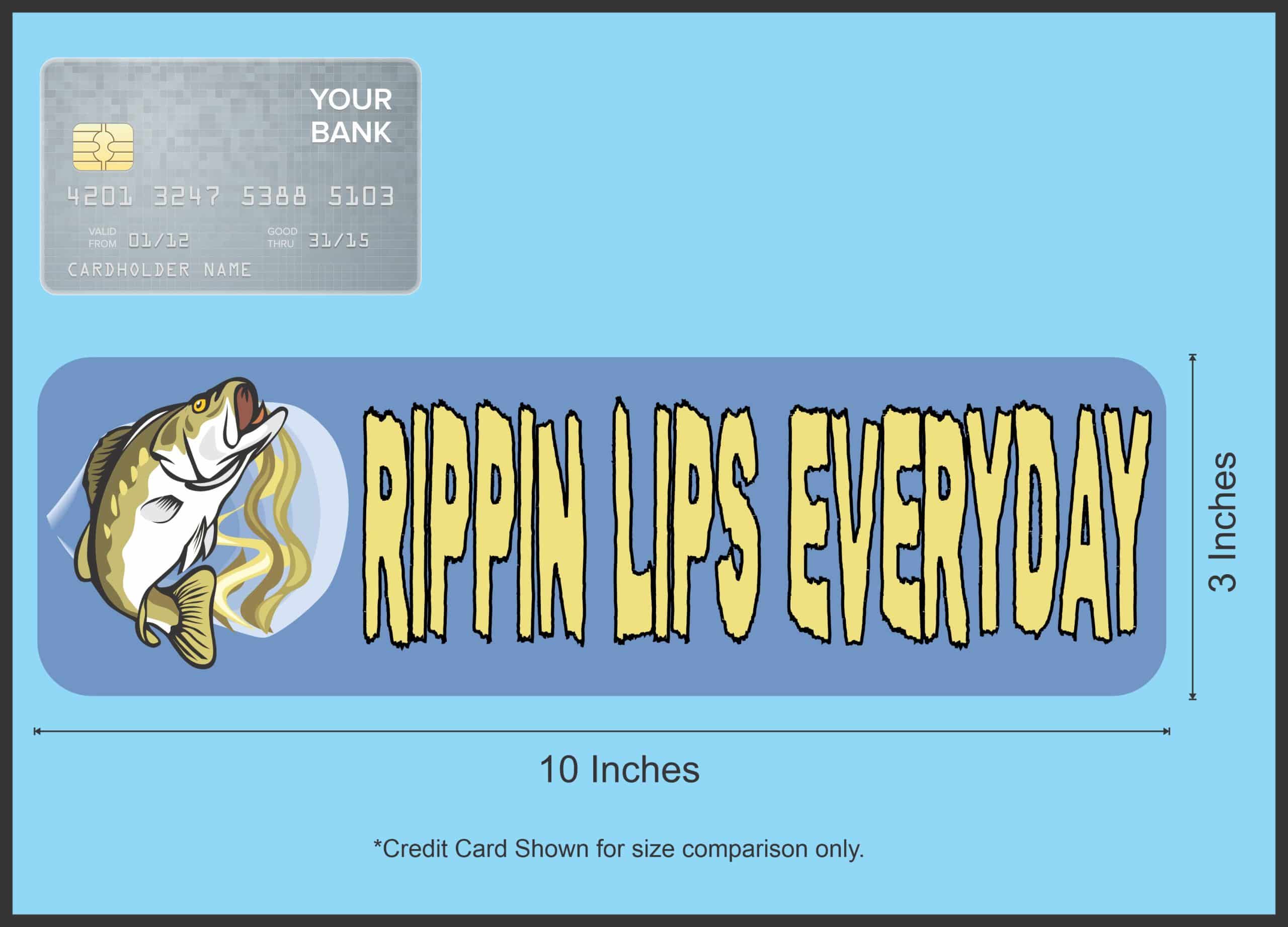 10in x 3in Rippin Lips Everyday Fishing Bumper Magnet Magnetic Bass Magnets - Image 4