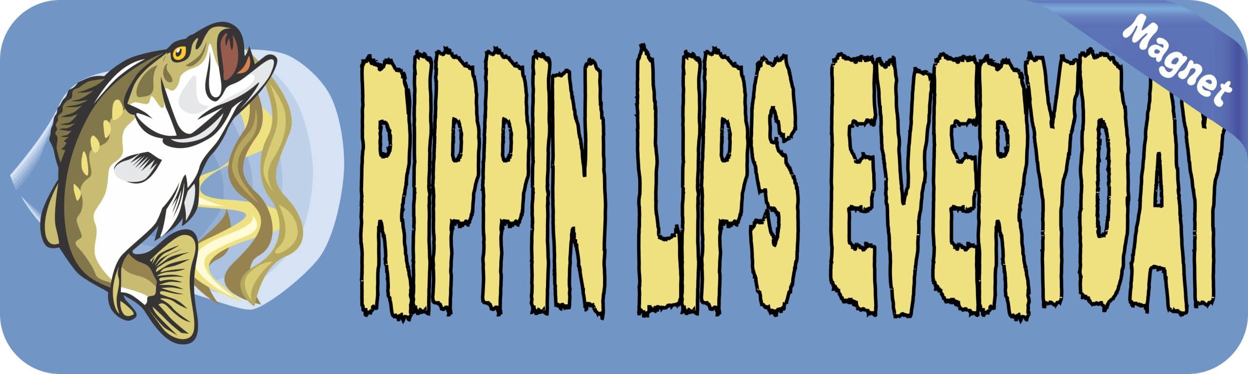 10in x 3in Rippin Lips Everyday Fishing Bumper Magnet Magnetic Bass Magnets - Image 2