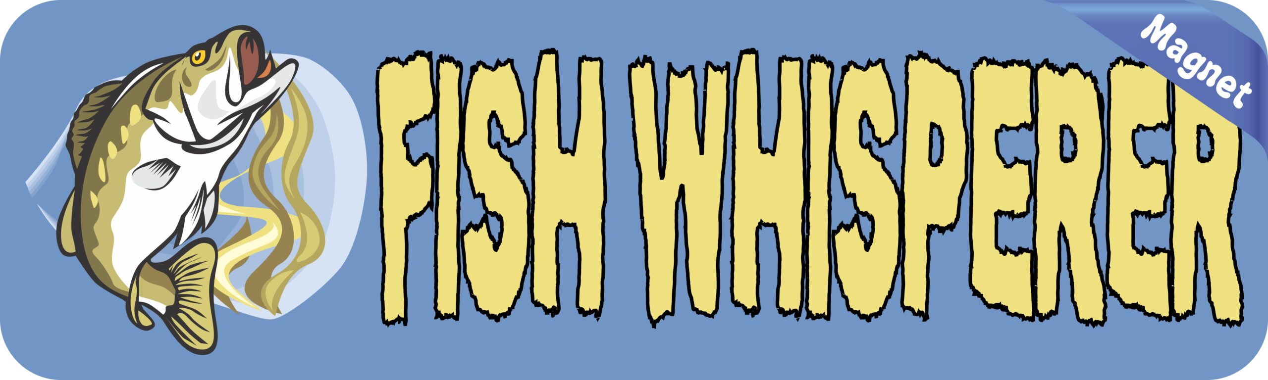 10in x 3in Fish Whisperer Fishing Bumper Magnet Magnetic Vinyl Bass Magnets