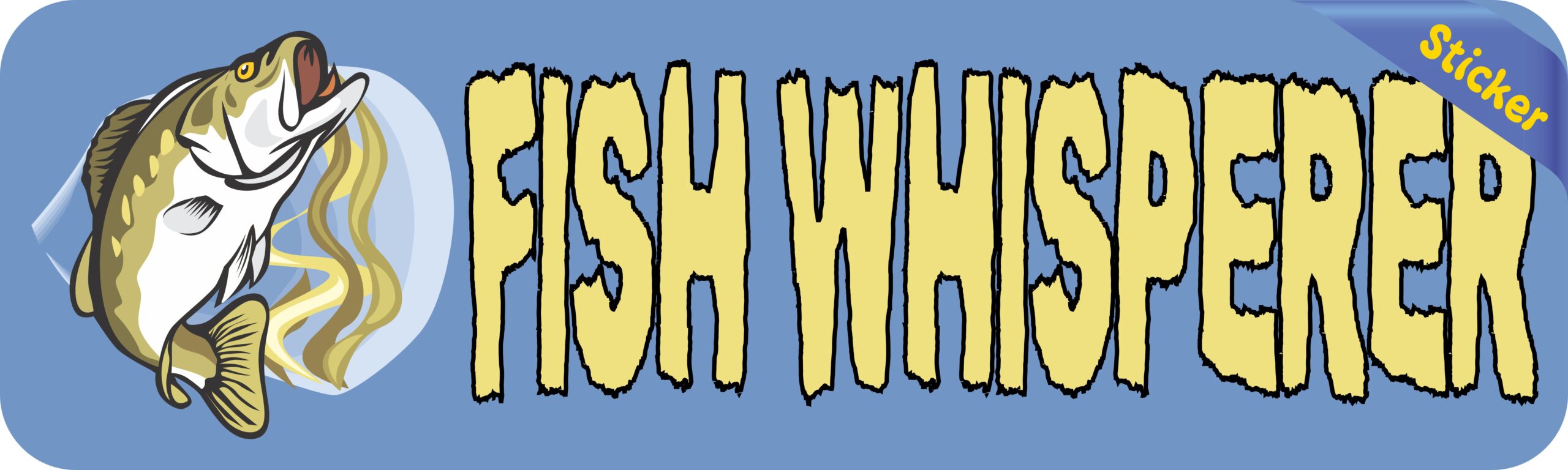 10in x 3in Fish Whisperer Bumper Sticker Vinyl Sports Fishing Decal Stickers