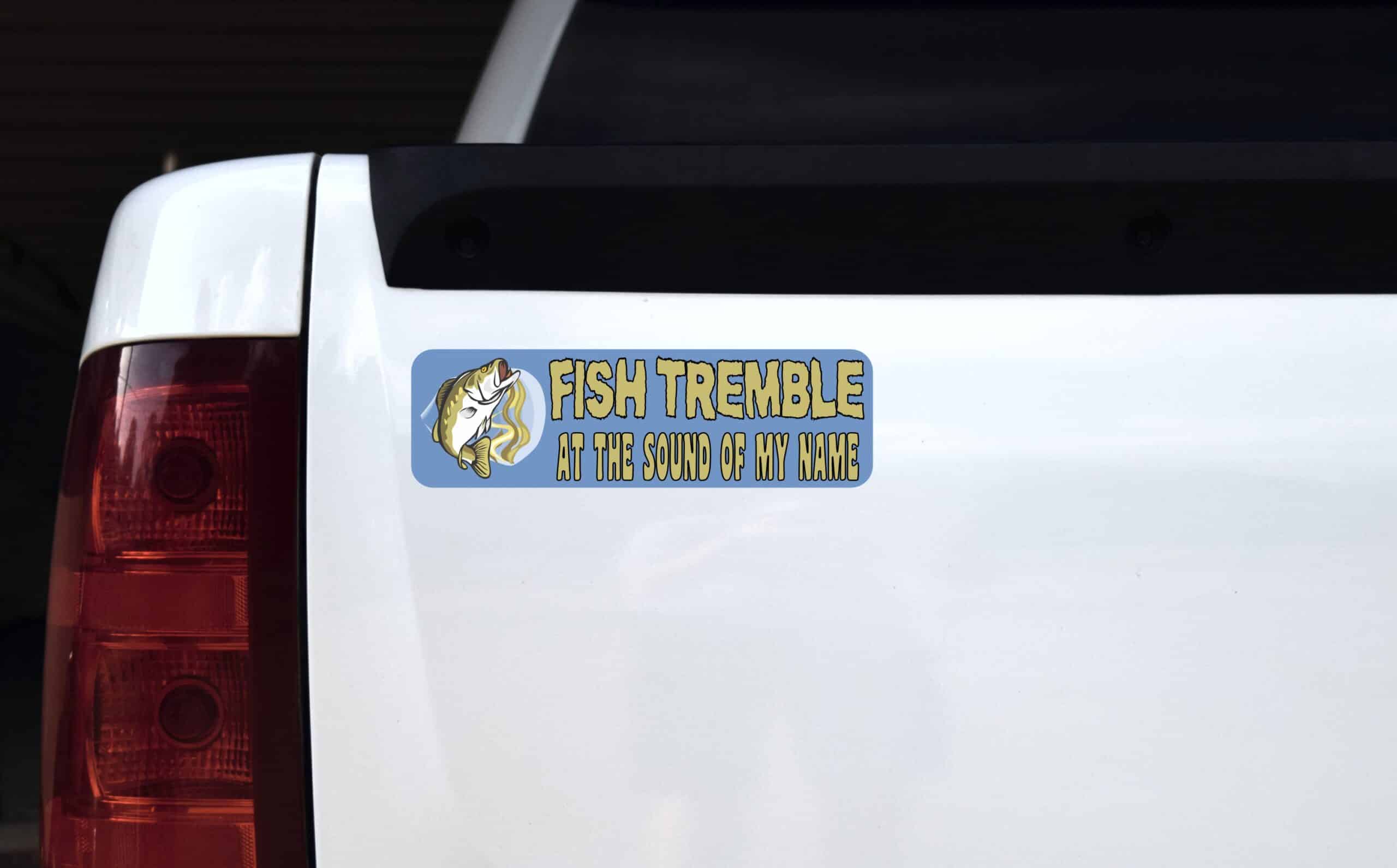 10in x 3in Fish Tremble Bumper Magnet Magnetic Sports Fishing Magnets