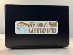 10in x 3in Fishing Makes Life Better Fishing Bumper Sticker Vinyl Stickers