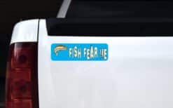 10in x 3in Fish Fear Me Bumper Sticker Vinyl Sport Fishing Vehic