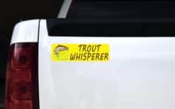 10in x 3in Trout Whisperer Bumper Sticker Vinyl Fishing Decal Stickers
