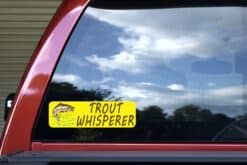 10in x 3in Trout Whisperer Bumper Sticker Vinyl Fishing Decal Stickers