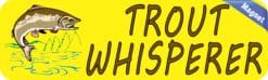10in x 3in Trout Whisperer Magnet Magnetic Vinyl Fishing Bumper Magnets