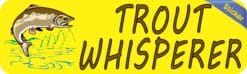 10in x 3in Trout Whisperer Bumper Sticker Vinyl Fishing Decal Stickers