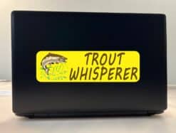 10in x 3in Trout Whisperer Bumper Sticker Vinyl Fishing Decal Stickers