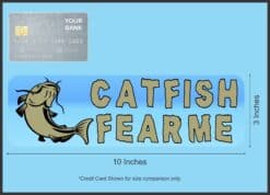 10in x 3in Catfish Fear Me Fishing Magnet Magnetic Vinyl Sports Magnets