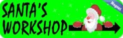 10in x 3in Santa's Workshop Magnet Magnetic Christmas Holiday Magnets