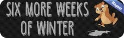10in x 3in Six More Weeks Of Winter Groundhog Day Magnet Holiday Bumper Sign