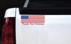 10in x 4in Thank You Veterans Magnet Patriotic Magnetic Vehicle