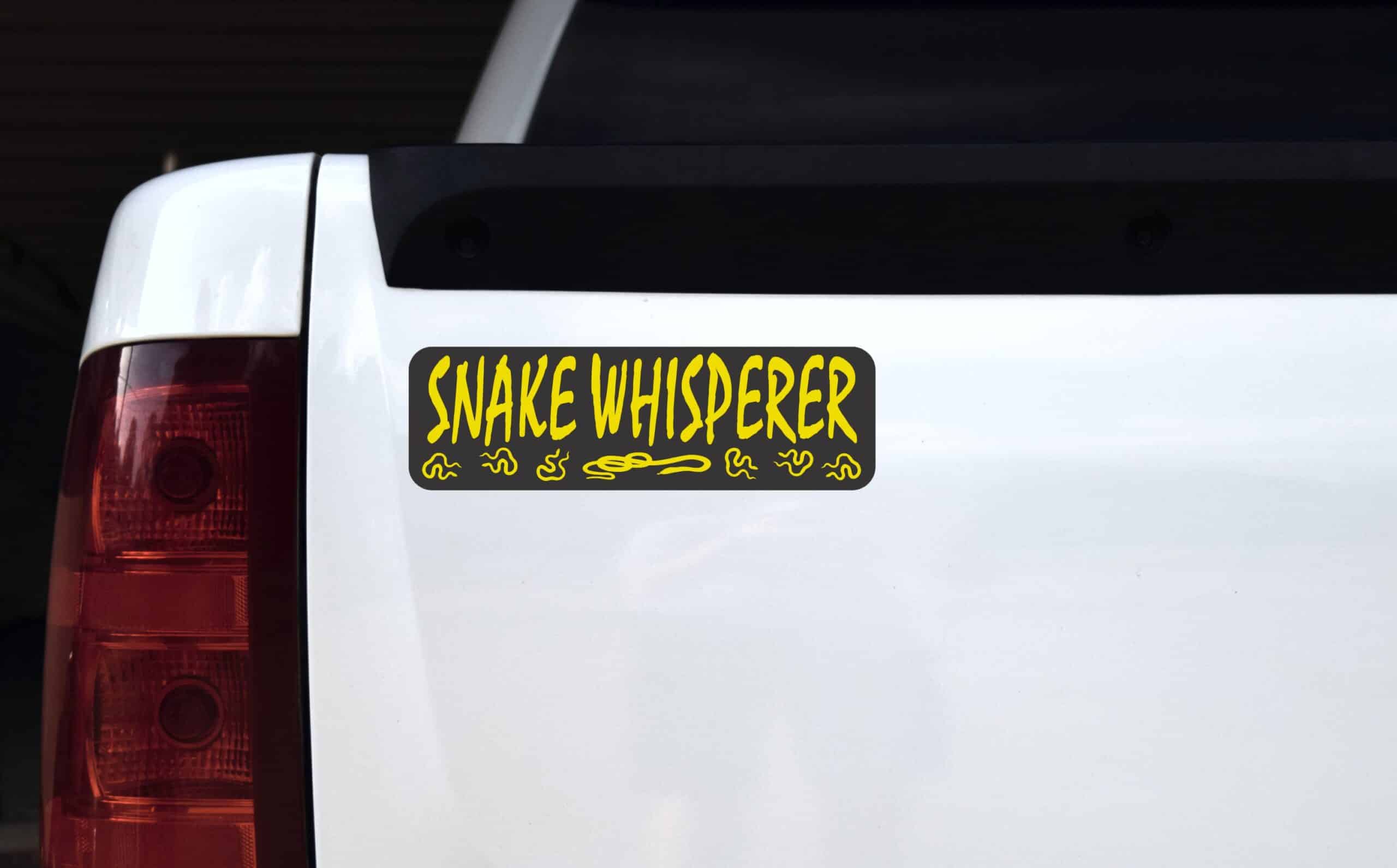 10in x 3in Snake Whisperer Bumper Sticker Vinyl Animal Car Decal Stickers