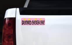 10in x 3in Backyard Chicken Chic Bumper Sticker Vinyl Funny Animal Decal