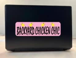 10in x 3in Backyard Chicken Chic Bumper Sticker Vinyl Funny Animal Decal