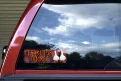 10in x 3in I Brake For Ducks Bumper Sticker Vinyl Animal Vehicle Stickers