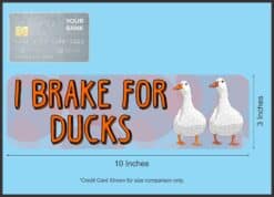 10in x 3in I Brake For Ducks Magnet Magnetic Animal Vehicle Bumper Magnets