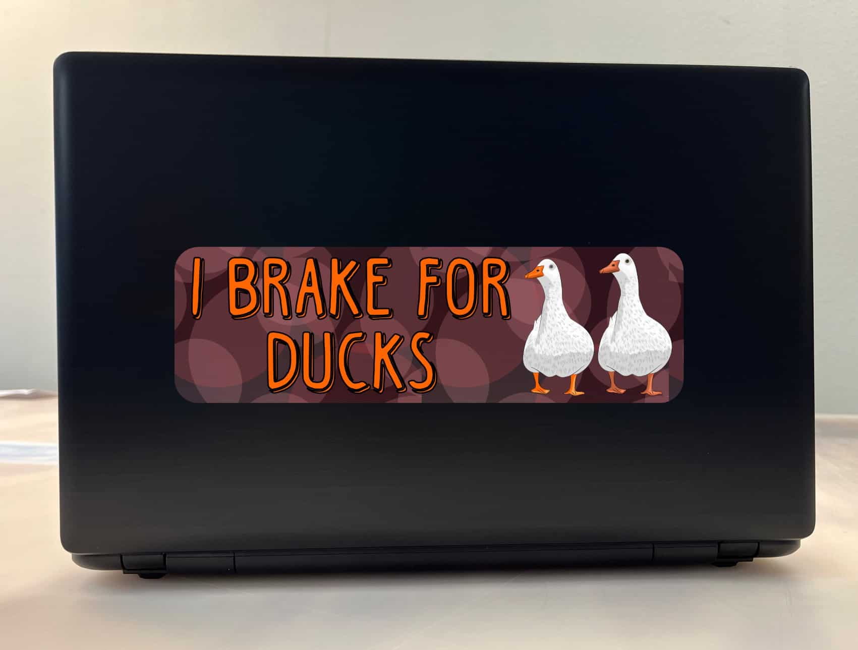 10in x 3in I Brake For Ducks Bumper Sticker Vinyl Animal Vehicle Stickers