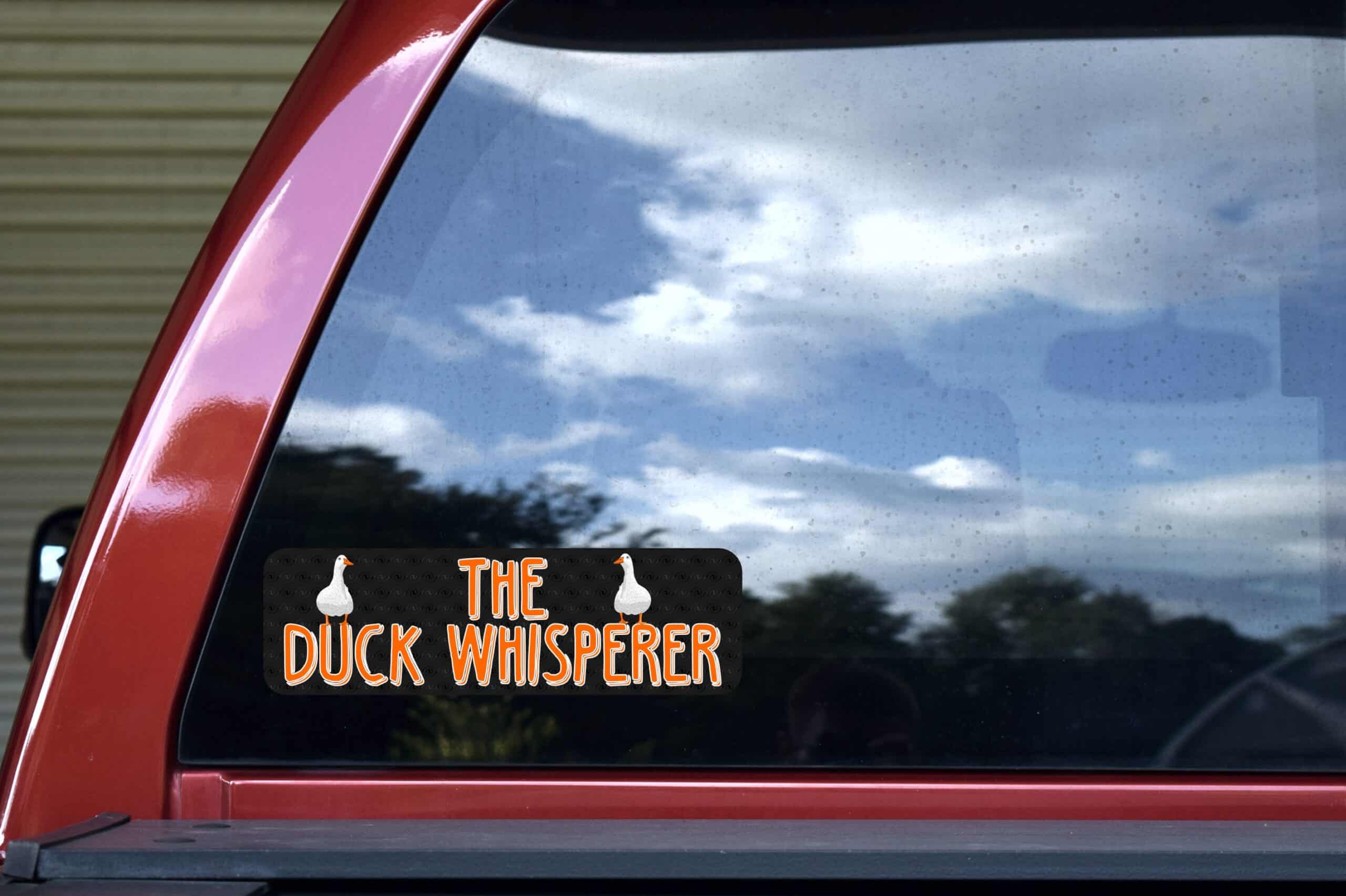 10in x 3in The Duck Whisperer Bumper Sticker Vinyl Animal Sign Car Decal