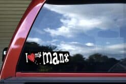 10in x 3in I Love My Manx Bumper Sticker Vinyl Vehicle Window De