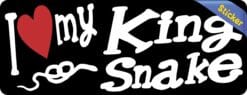 8in x 3in I Love My King Snake Bumper Sticker Vinyl Animal Vehic