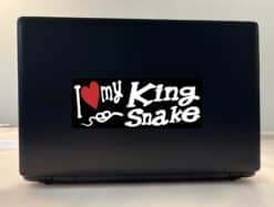 8in x 3in I Love My King Snake Bumper Sticker Vinyl Animal Vehic