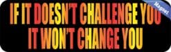 10in x 3in If It Doesn't Challenge You Magnet Bumper Magnets Inspire Sign