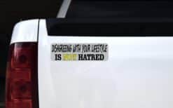 10in x 3in Disagreeing Is Not Hatred Magnet Magnetic Bumper Magnets
