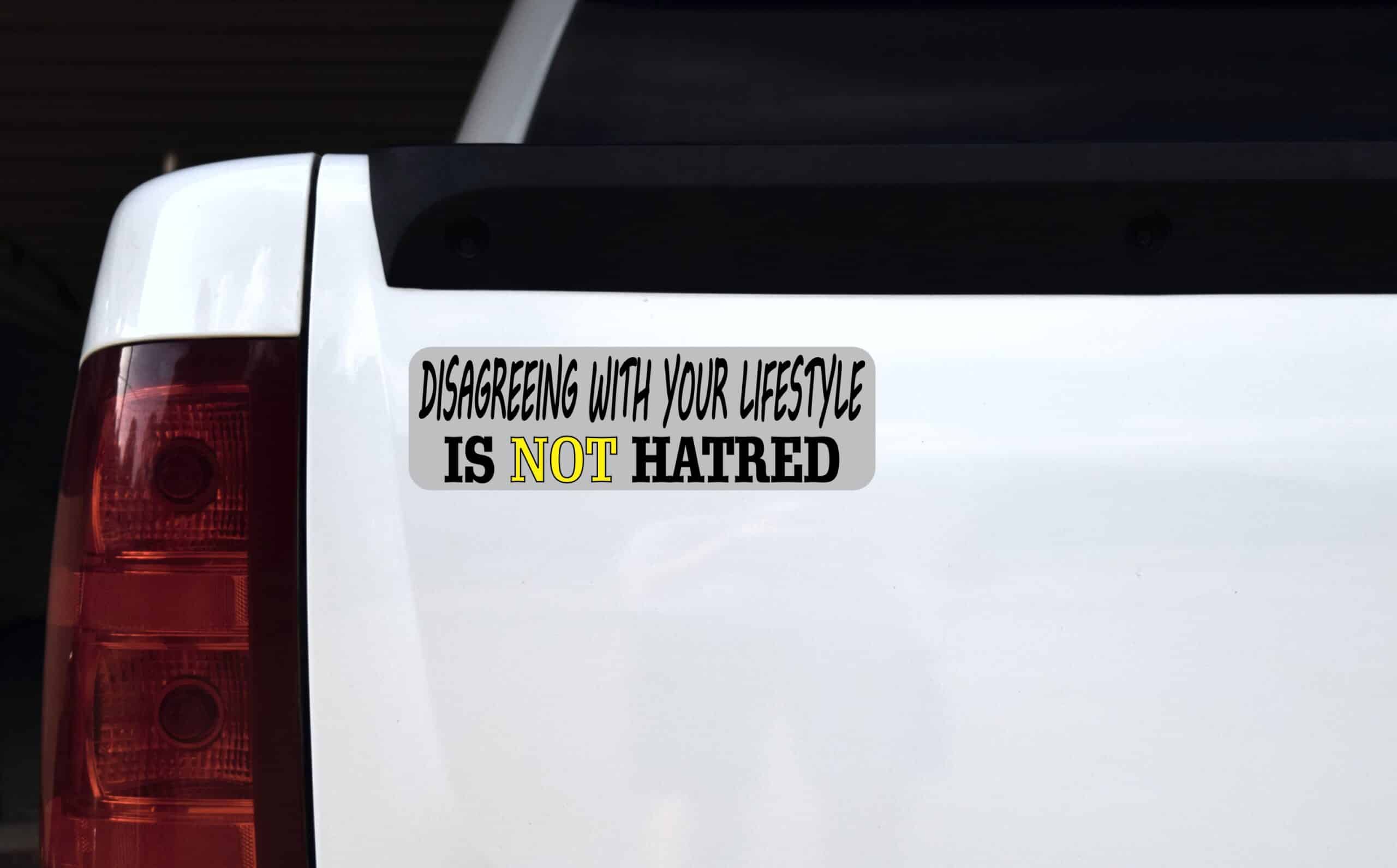 10in x 3in Disagreeing Is Not Hatred Magnet Magnetic Bumper Magnets