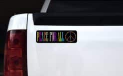 10in x 3in Peace For All Bumper Sticker Vinyl Stickers Inspire Car Decal