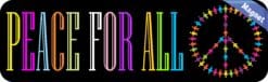 10in x 3in Peace For All Magnet Bumper Magnet Magnetic Inspire Vinyl Sign