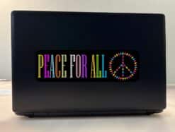 10in x 3in Peace For All Bumper Sticker Vinyl Stickers Inspire Car Decal