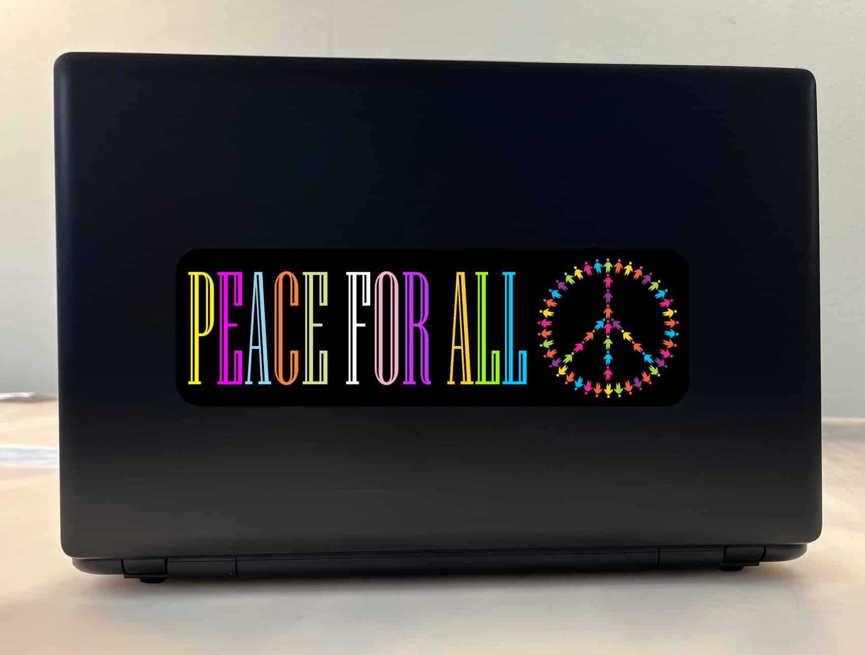 10in x 3in Peace For All Bumper Sticker Vinyl Stickers Inspire Car Decal