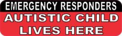 Autistic Child Lives Here Sticker
