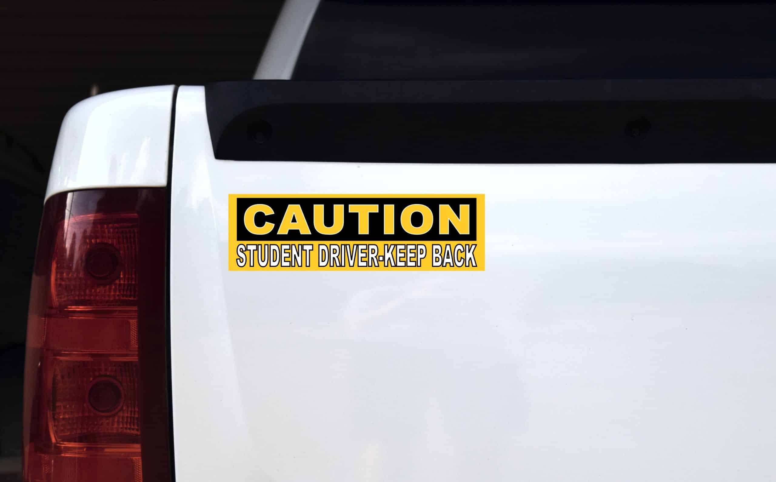 StickerTalk Caution Student Driver Vinyl Sticker, 10 inches x 3 inches - Image 3