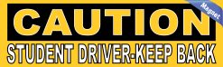Alternative view of StickerTalk Caution Student Driver Magnet, 10 inches x 3 inches