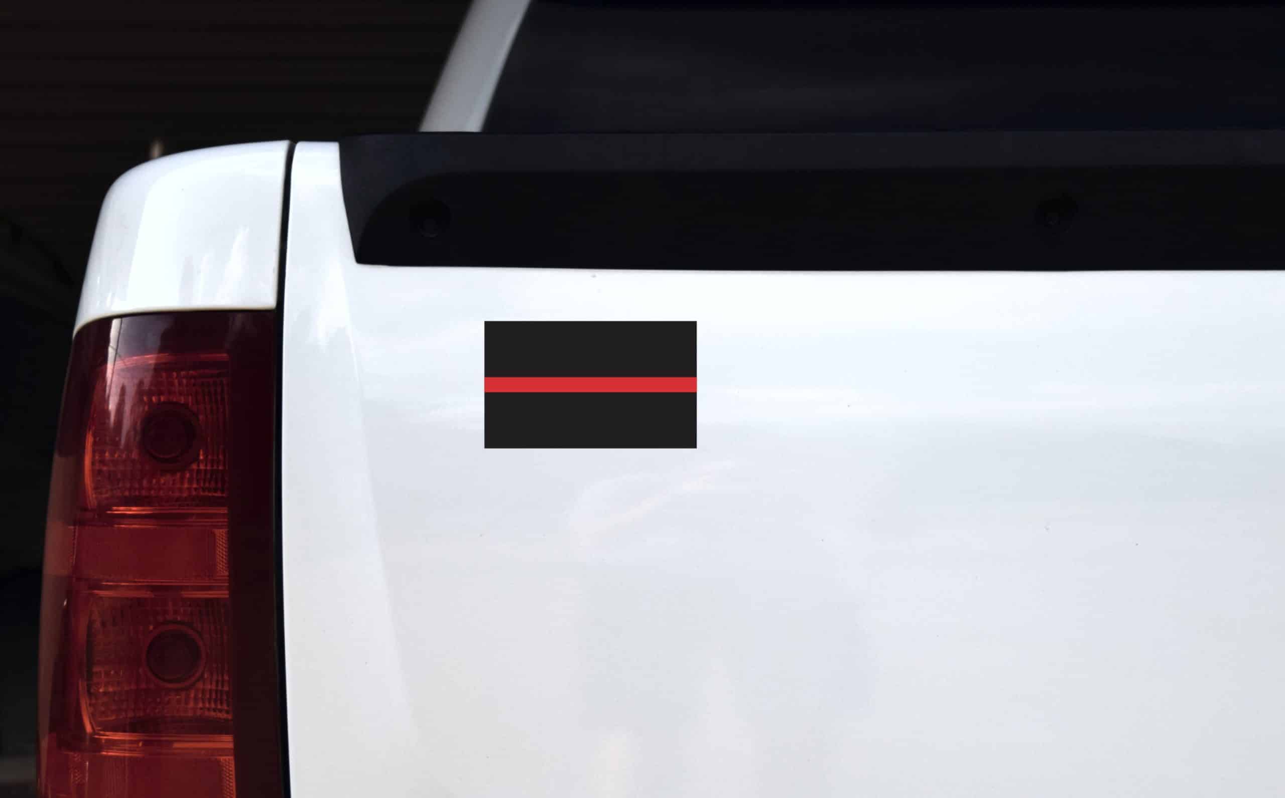 5in x 3in Red Line Firefighters Matter Magnet Vinyl Support Magnets - Image 3