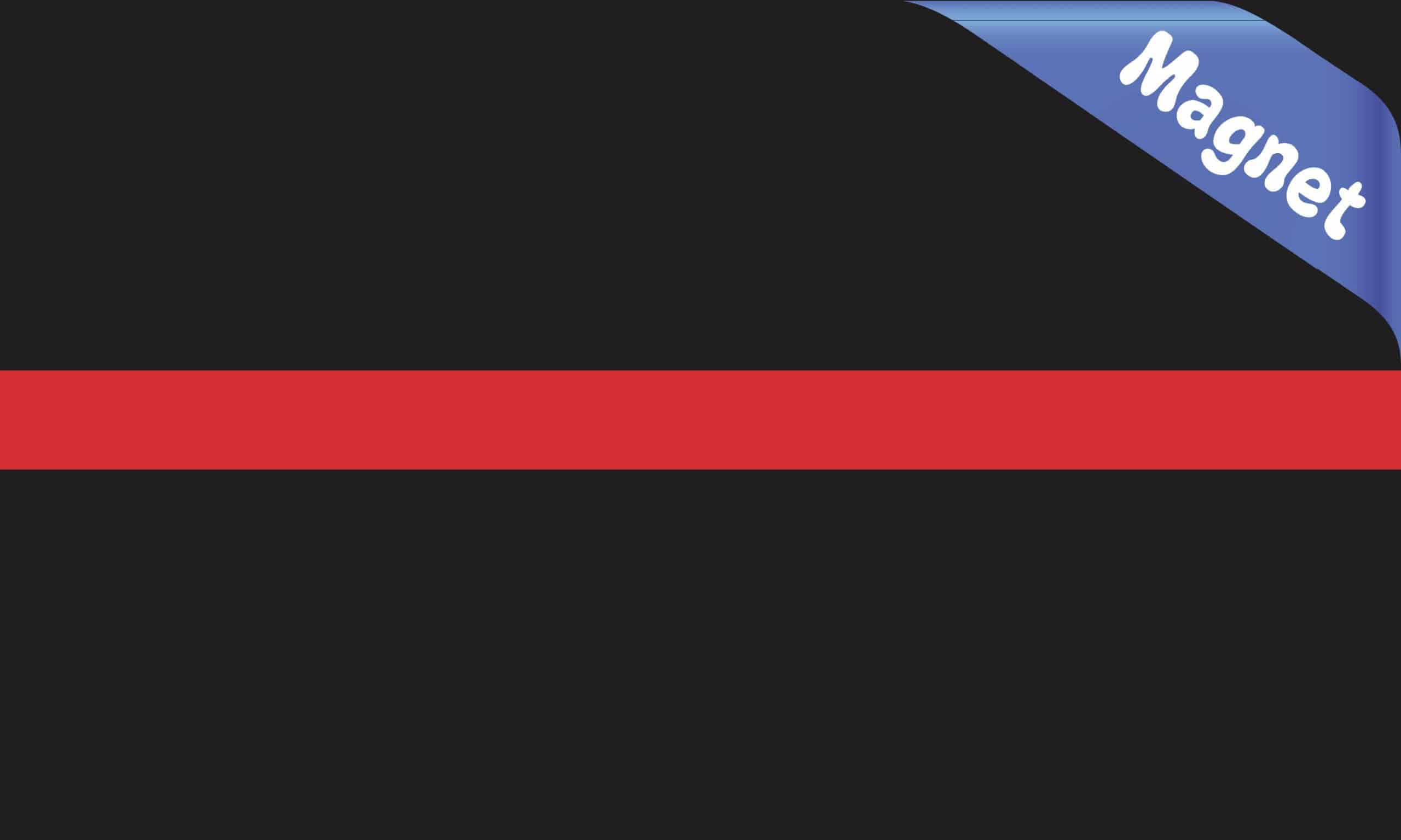 5in x 3in Red Line Firefighters Matter Magnet Vinyl Support Magnets - Image 2