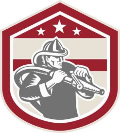 Firefighter Shield Sticker