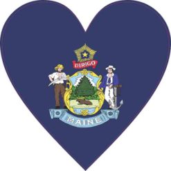 Maine Heart Sticker